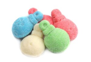 Vidal Christmas Gummy Ornaments Sanded 2.2lb Bag Bulk